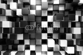 Fototapety Black and white blocks abstract background