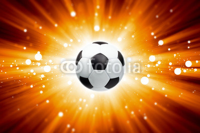 Soccer ball, spotlights