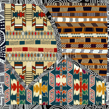 Naklejki Indian tribal colored seamless pattern.Vector illustration