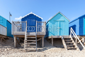 Fototapety Blue Beach Huts