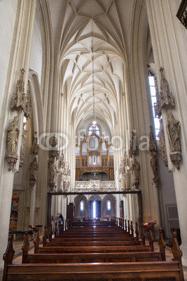 Vienna - Choir and nave in gothic church Maria am Gestade