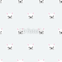 Obrazy i plakaty seamless french bulldog pattern
