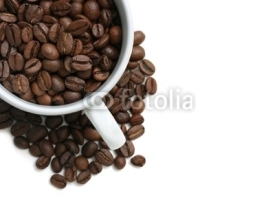 Naklejki coffee beans cup