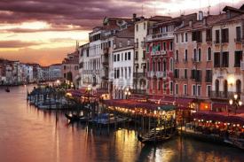 Obrazy i plakaty Venice Grand Canal at night