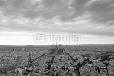 Paris view from above from Montparnasse Tower