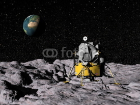 Naklejki Apollo program - 3D render