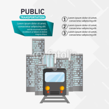 train passenger public transport urban infographic vector illustration eps 10
