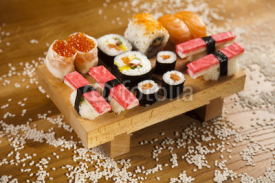 Naklejki Traditional japanese food, Sushi
