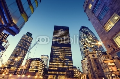 Skyscrapers in City of London,
