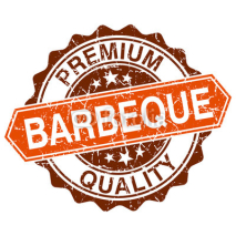 Naklejki Barbeque grungy stamp isolated on white background