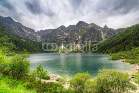 Naklejki Eye of the Sea lake in Tatra mountains, Poland
