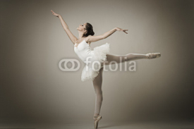 Naklejki Portrait of the ballerina in ballet pose