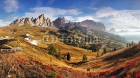 Fototapety Mountain panorama in Italy Alps dolomites - Passo Gardena
