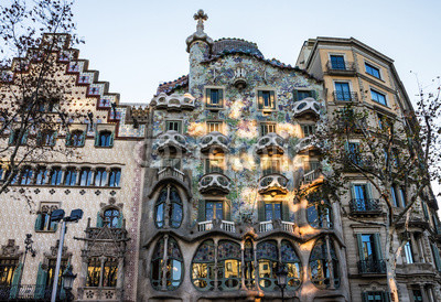Barcelona, Spain. Famous building Casa Batllo by Gaudi
