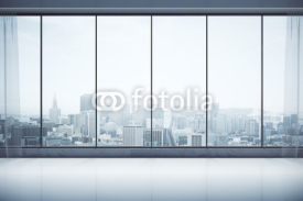 Fototapety Contemporary interior with city view