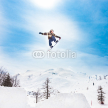 Naklejki Free style snowboarder
