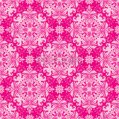 Vintage classic ornamental seamless wallpaper in red and pink