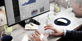 Businessman Working Dashboard Strategy Research Concept