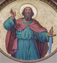 Naklejki Vienna - Fresco of st. Paul the apostle from begin of 20. cent.
