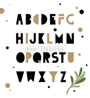 Abstract geometry alphabet. Hipster Style for fashion. Simple uncluttered font made by hand.