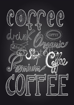Coffee chalkboard illustration