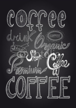 Obrazy i plakaty Coffee chalkboard illustration