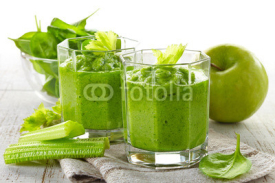 Naklejki glass of green smoothie