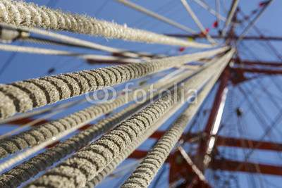 Tall ship rope rigging