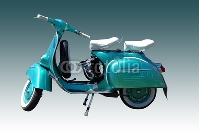 Vintage vespa scooter (path included)