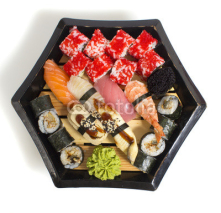 Naklejki Sushi roll isolated on white background