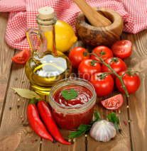 Naklejki Tomato sauce with vegetables