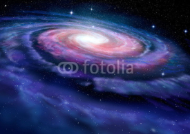 Naklejki Spiral galaxy, illustration of Milky Way