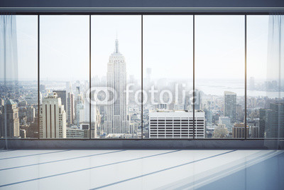 Modern interior  with city view