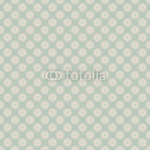 Fototapety Floral vector seamless pattern with dots (tiling).