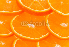 Naklejki Healthy food, abstract background. Orange slices