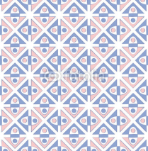 Obrazy i plakaty abstract cubist geometric textile pattern