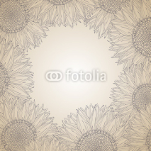Obrazy i plakaty Sunflower frame design