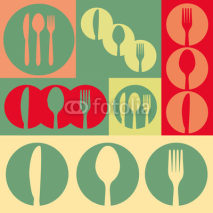 Fototapety kitchen icons