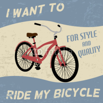 Fototapety Bicycle vintage poster