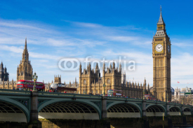 Naklejki Big Ben and Westminster abbey in London, England