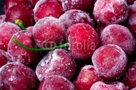 Naklejki Frozen sweet cherry.