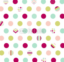 Fototapety seamless pattern, polka dot fabric, wallpaper