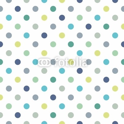 Colorful polka dots vector white seamless background pattern