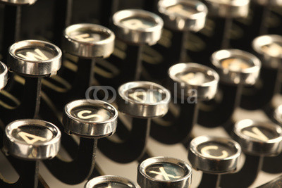 Vintage typewriter keys