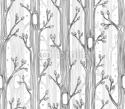 Obrazy i plakaty Seamless pattern with trees