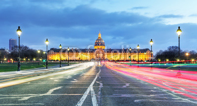 Les Invalides at night - Paris, France