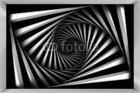Naklejki Black and white spiral
