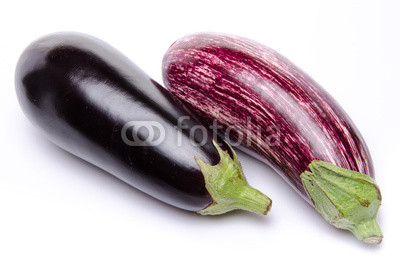 Purple and black eggplant