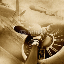 Naklejki Retro aviation, vintage background