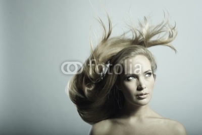Beautiful woman with magnificent hair